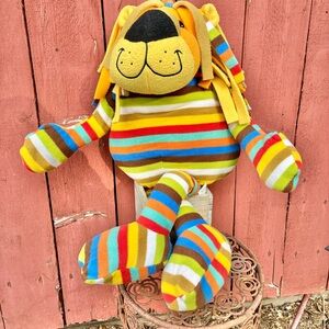 Elvis Plush Lion Melissa & Doug Colorful Snuggly Soft Stuffed Animal 26" Stripes